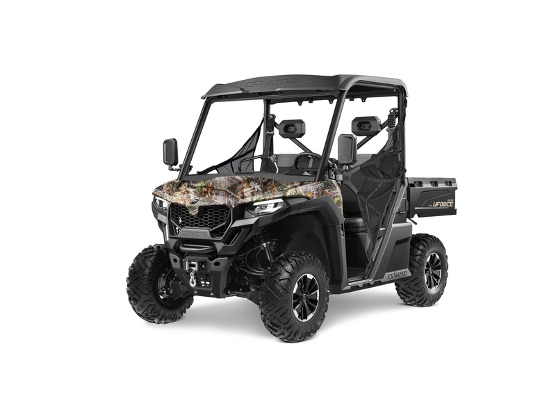 2027 CFMOTO UFORCE 600 in True Timber Kanati — left three-quarter view