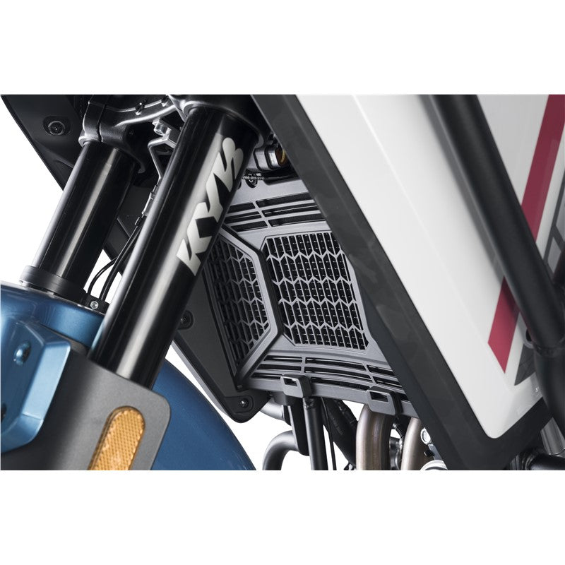 CFMOTO IBEX 450 radiator guard installed