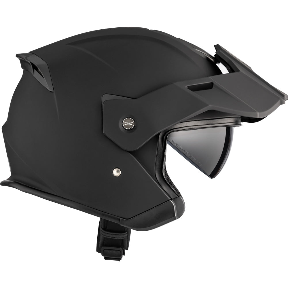 CKX Razor-X Solid Open Face Helmet – Matte Black – view 2