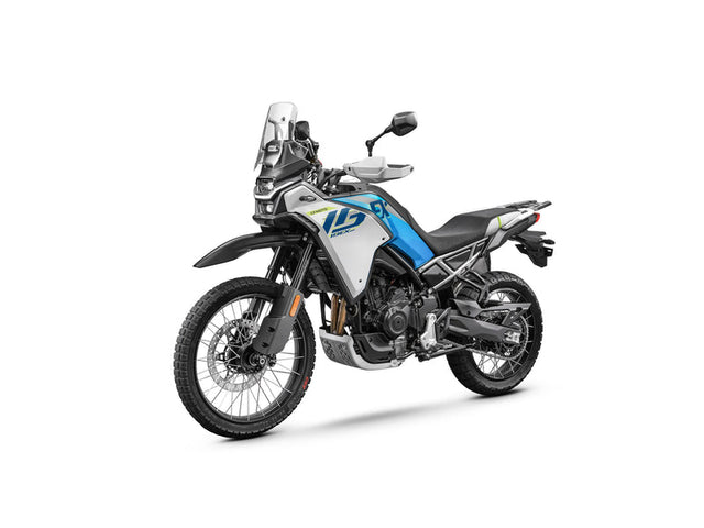 2027 CFMOTO IBEX 450 in Zephyr Blue — left three-quarter view
