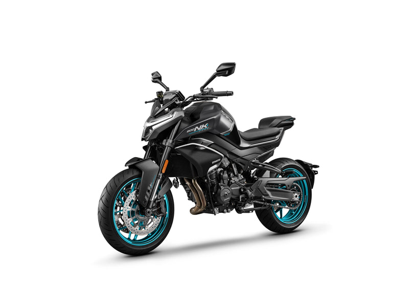 2027 CFMOTO 800NK in Nebula Black — left three-quarter view