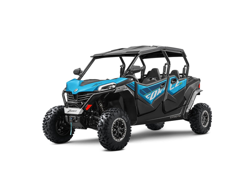2027 CFMOTO ZFORCE 950 SPORT-4 in Zephyr Blue — left three-quarter view