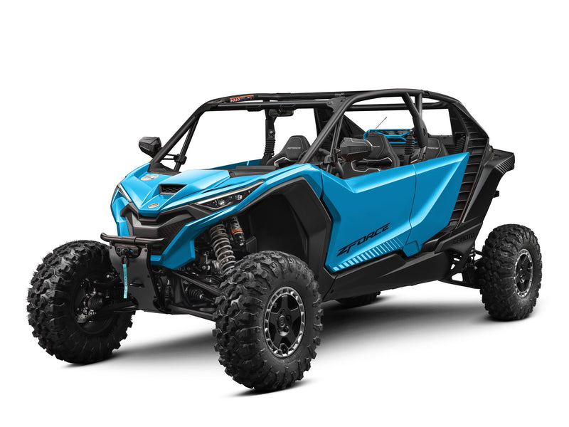 2027 CFMOTO ZFORCE Z10-4 in Zephyr Blue — left three-quarter view