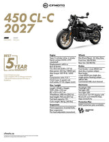 2027 CFMOTO 450CL-C specifications