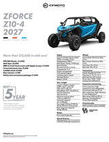 2027 CFMOTO ZFORCE Z10-4 specifications