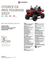 2027 CFMOTO CFORCE C6 PRO TOURING specifications