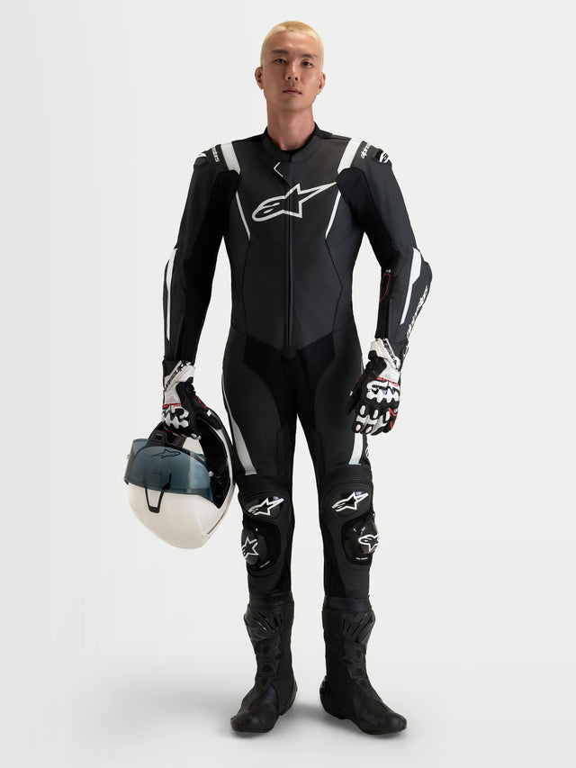 Alpinestars Missile V3 One-Piece Leather Suit – Black/White