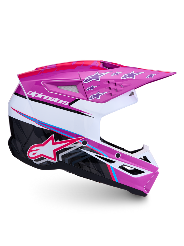 Alpinestars SM3 Falcon Helmet – Purple/White/Black/Pink