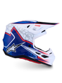 Alpinestars SM7 Blaster Helmet – White/Blue/Red
