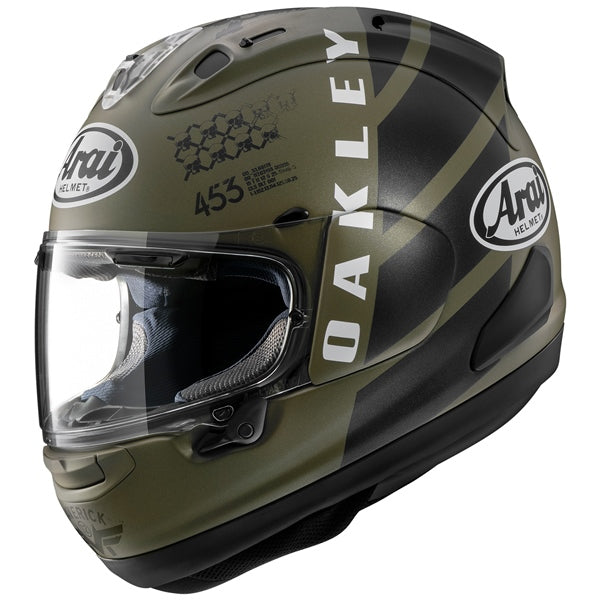 Arai Corsair-X Maverick Oakley helmet in forest green and black
