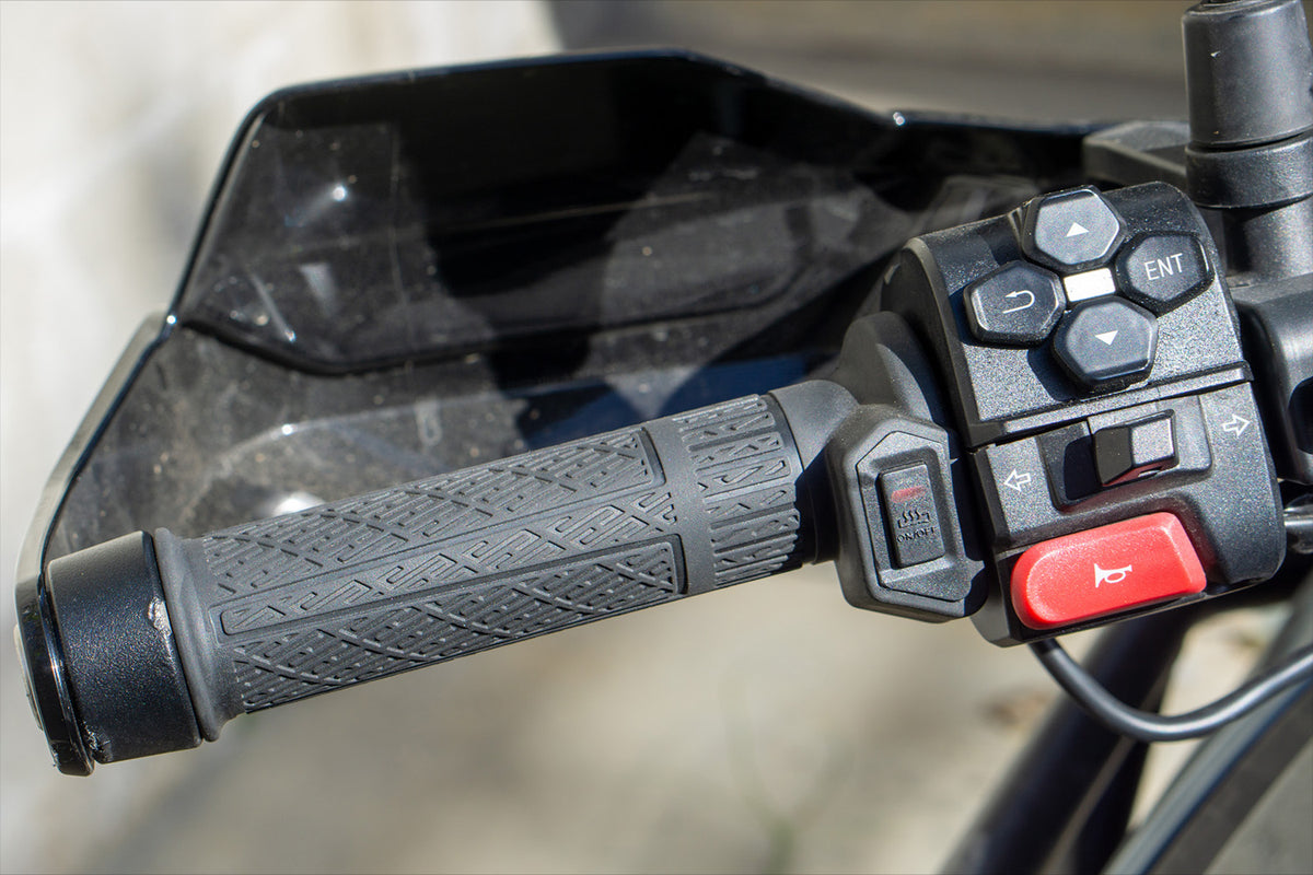 CFMOTO IBEX 450 heated grips installed