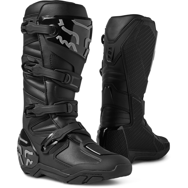 Fox Comp X off-road boots in black — view 1