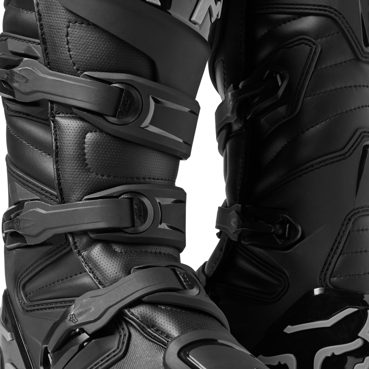 Fox Comp X off-road boots in black — view 2